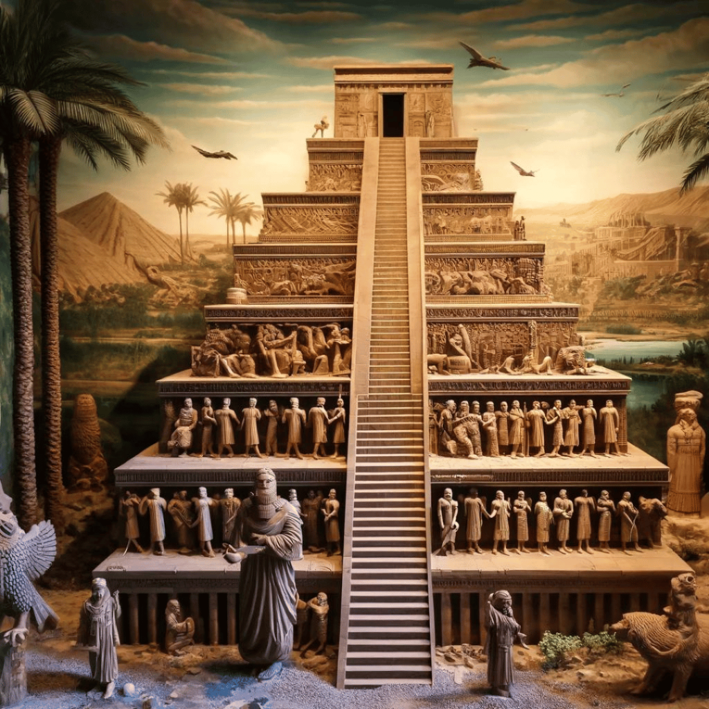 Das Bild erklärt die Kunstepoche Mesopotamische Kunst