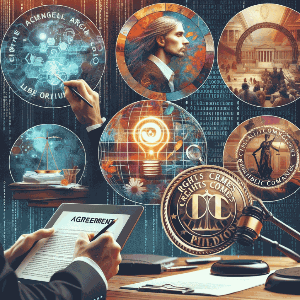 Bildlizens - das Bild des Artikels das über Bildlizenzen visualisiert. Es zeigt verschiedene Aspekte der Bildlizenzierung für Künstler und Kreative.