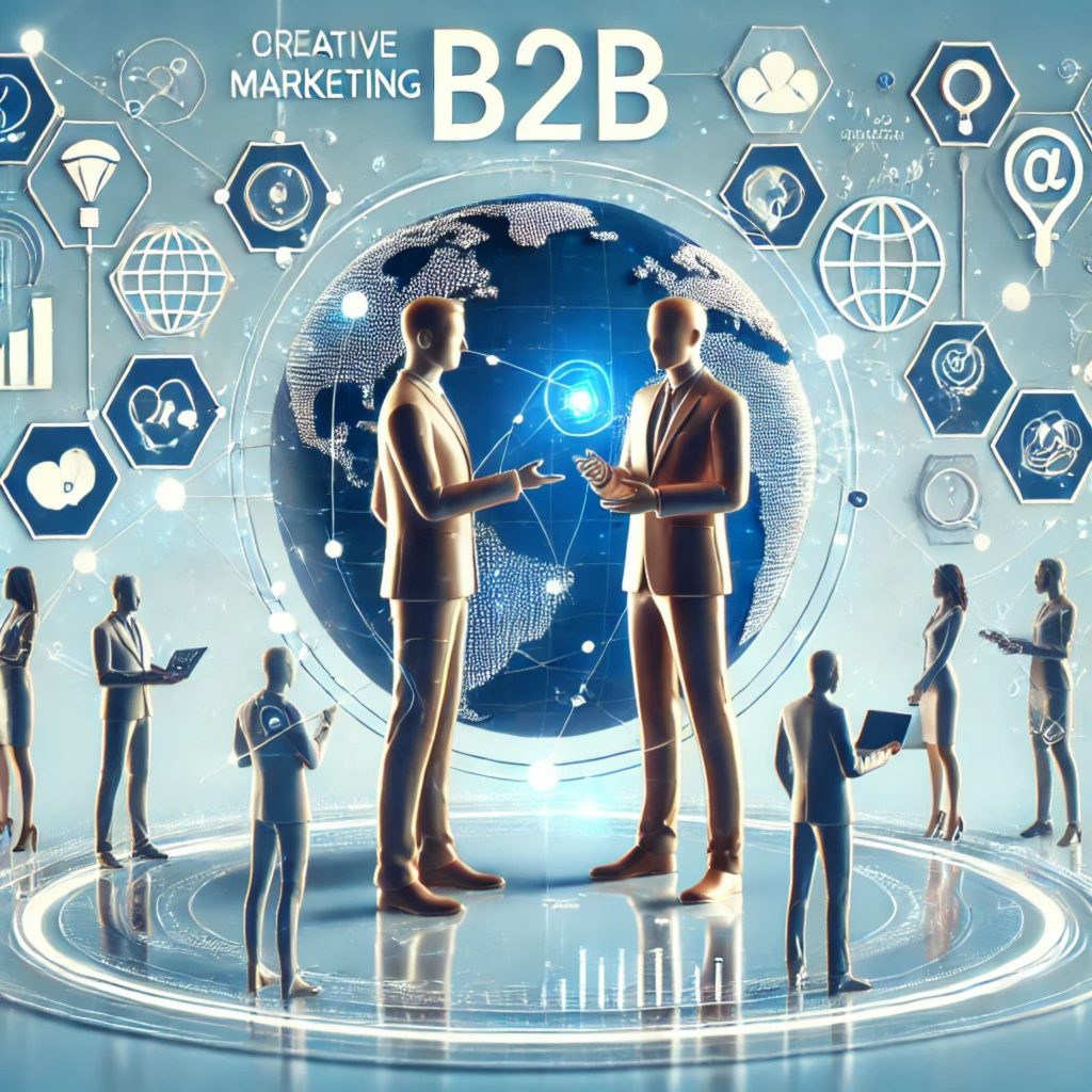B2B Marketing, zu sehen sind zwei Männer in einem geschäftlichem Umfeld